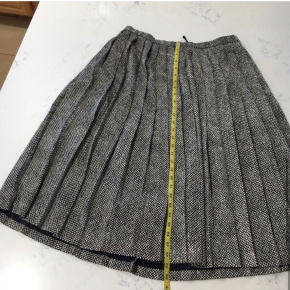 Vintage animal print plated midi skirt cream,black - Picture 8 of 9